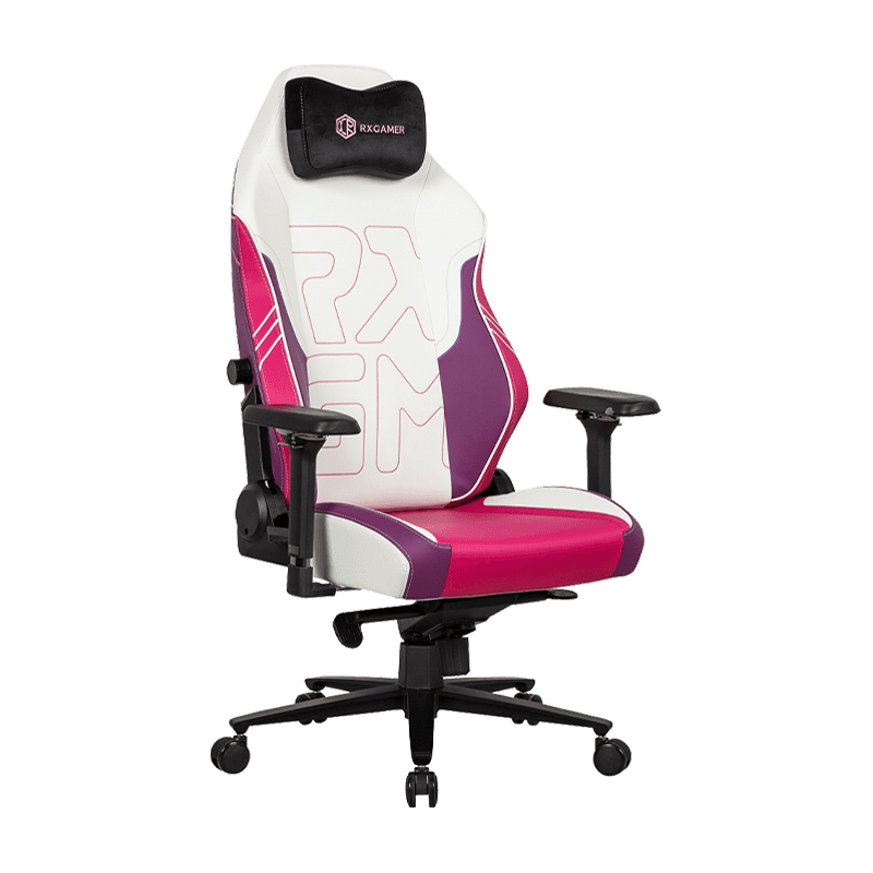 RXGAMER RX-2108R-A Roda Bisu Lumbar Dwi Boleh Laras Pusing Ergonomik Kerusi Permainan Komputer